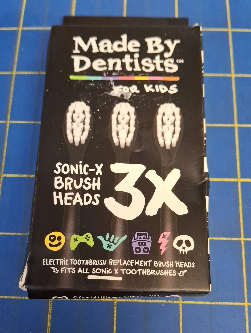 Made By Dentists Kids Sonic-X Brush Heads 3-Pack New